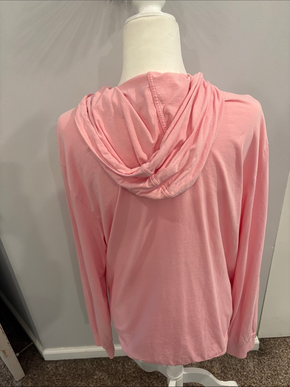 Lacoste Light Pink Hooded Pullover Size XL - Picture 3 of 4
